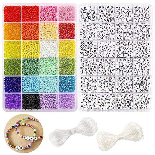 DICOBD 10800pcs Craft Beads Bracelet Kit