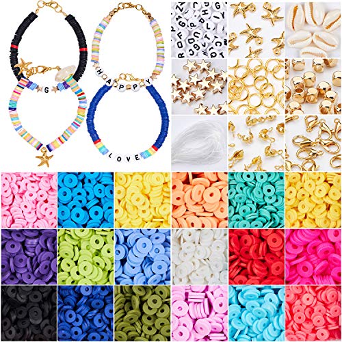 Polymer Clay Spacer Beads Kit for Bracelet Making