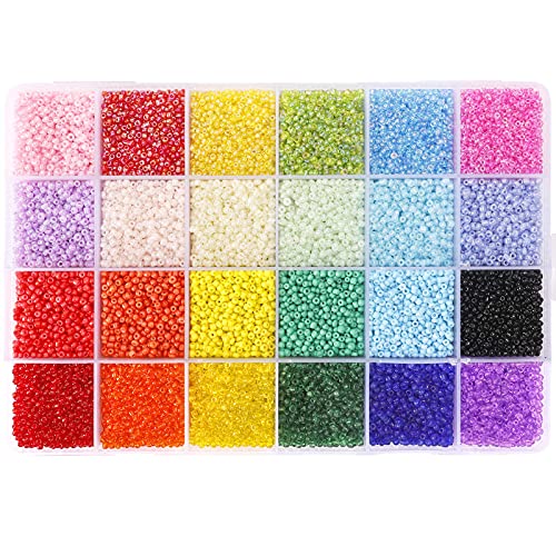 QUEFE 26400pcs Glass Seed Beads Kit