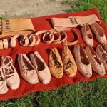 Shoes from leather, craft of making shoes and belt